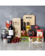 Christmas Wine Box Bounty Gift Basket, wine gift baskets, Christmas gift baskets, gourmet gift baskets
